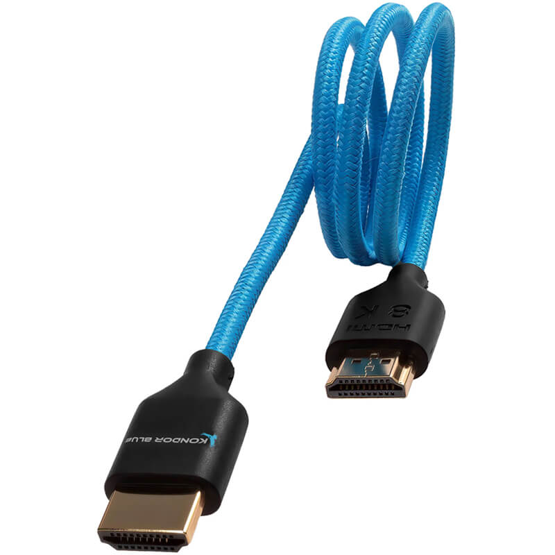 Kondor Blue 2ft HDMI 2.0 Braided Blue Cable